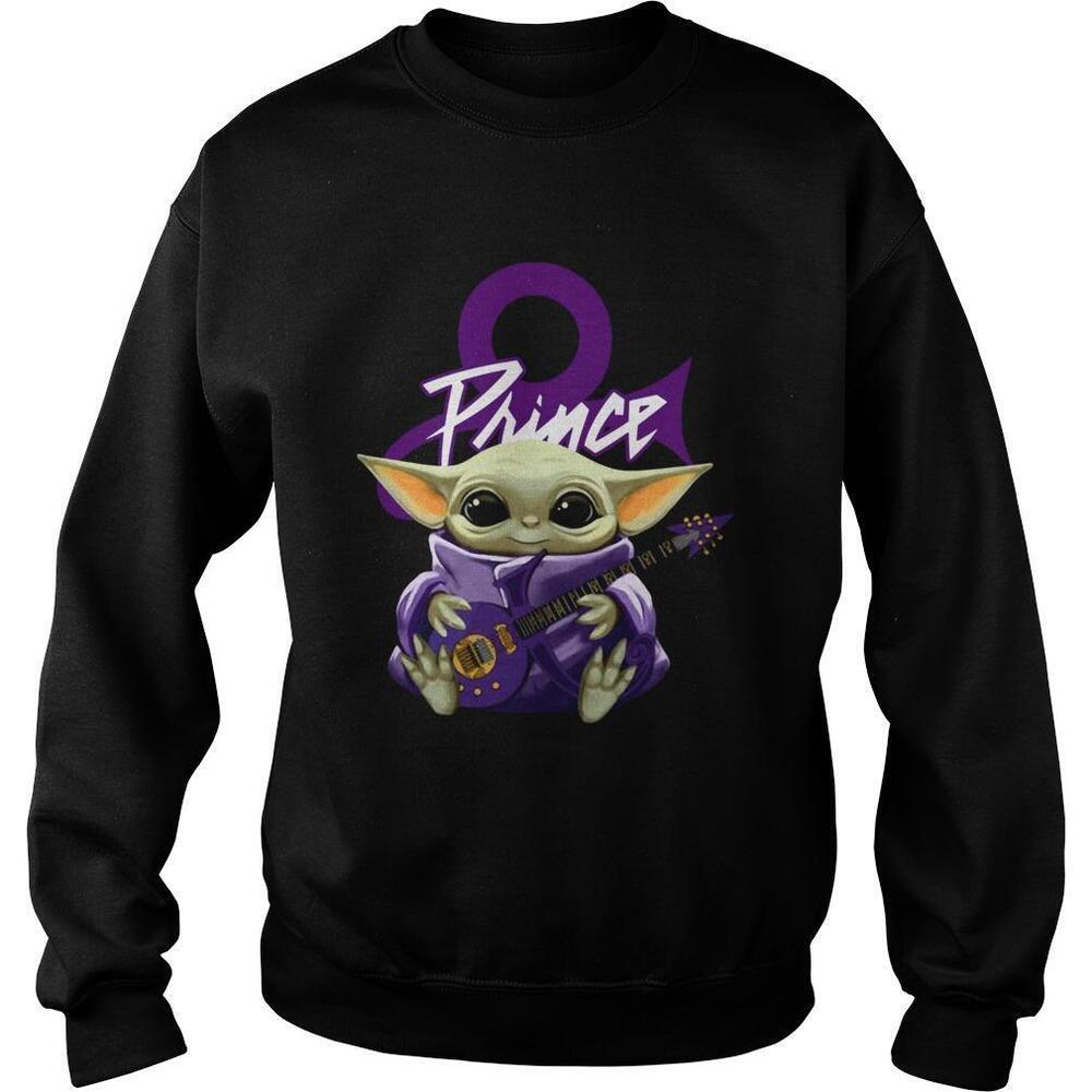 Baby Yoda Hug Prince Guitar Shirt